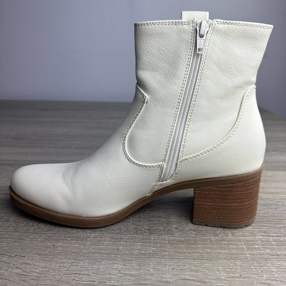 Baretraps COVINA Women's Sz 9.5M High Heel Embroidered Boots Tan and Cream - Picture 4 of 13